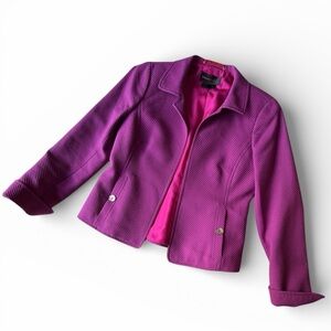 Nina McLemore Suzanne jacket blazer, vibrant plum/fuchsia, size 2